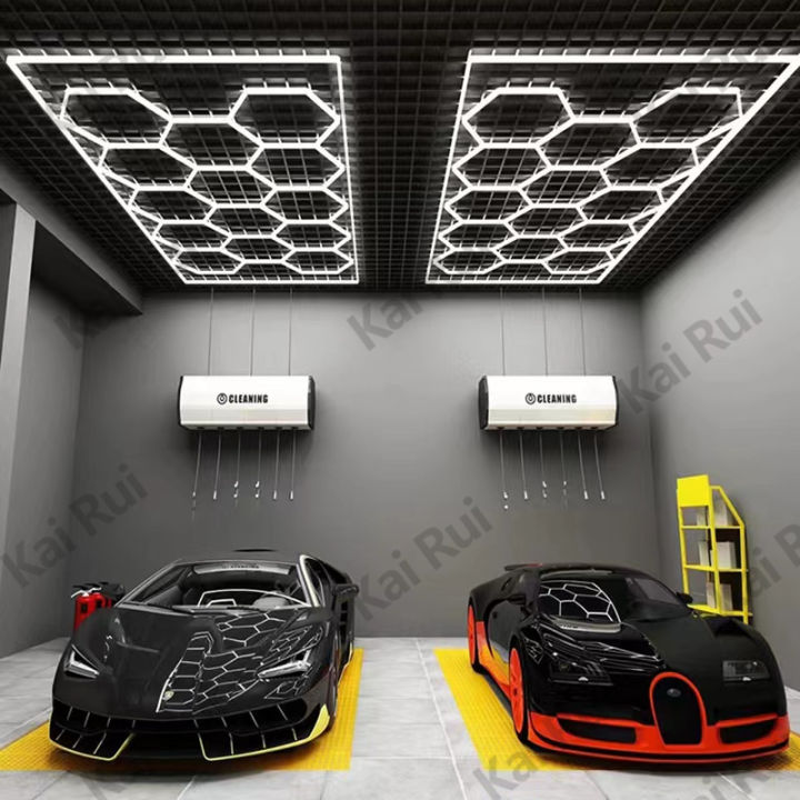 Garage Light Hexagon Lights Lamp 220V LED Tube Honeycomb Ceiling