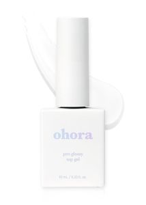 ohora Gel Nail Care (Pro Glossy Top Gel) - Corrects Nail Texture Easy to Use & Easy to Remove for Semi Cured Nail Strip Application - Professional Salon-Quality for Healthy Strong Nails