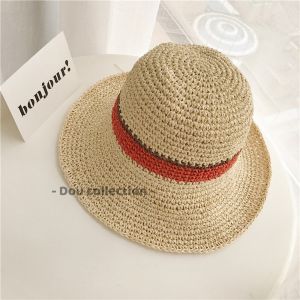 Nón Cói (Mũ Cói) Mềm Phối Màu Chống Nắng Đi Biển Thời Trang Hàn Quốc - Mã NC014