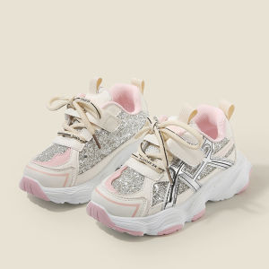 Girls Casual Shoes Summer Breathable Fashionable Sneakers Children Student Party Pink Shoes Princess Casual Trendy Shoe