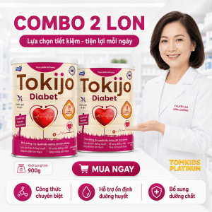 Sữa Tiểu Đường TOKIJO Hỗ Trợ Tiểu Đường Tuýp 1+2 Cải Thiện Tim Mạch Huyết Áp Giúp Tăng Cường Sức Đề Kháng Ăn Ngon Ngủ Ngon 900 Gram