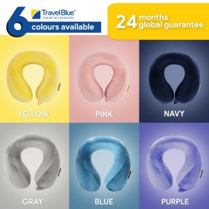 Travel Blue 212 Tranquillity Memory Foam Travel Neck Pillow Blue Outdoor Pillows Navy Blue Throw Pillows - Lazada