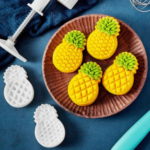 NCNC(okdeals01) mooncake mould 月饼模型具 Baking Supplies Household Items 3D Pineapple Hand Press Bakeware Tools Mooncake Mold Pineapple Mooncake Cookie Cutter