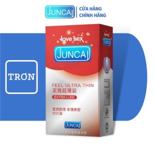 Bao cao su Juncaii Feel Untra Thin siêu mỏng x2 bôi trợ hộp 10 bcs