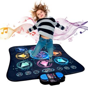 90x90cm Music Play Mat Educational Toys For Kids Large Elecrtic Dancing Mat With Lights Keyboard With 3 Game Modes Sport Toys2026