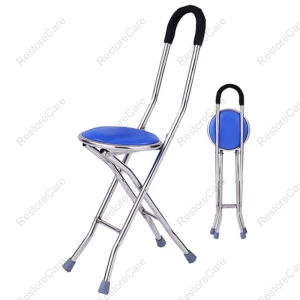 Walker For Elderly Heavy Duty Stainless Steel Foldable With Wheels Chair And Seat