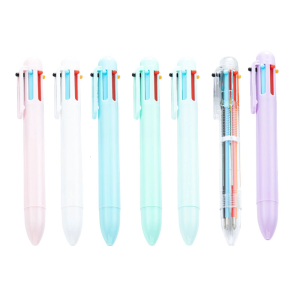 6 in 1 Smooth Writing Pen Retractable Ballpoint Pen 6 Colors Multicolor Pen For Journaling Doodling School Supplies