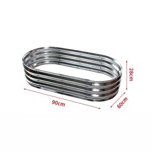 【Fast Shipping】Oval planter box outdoor Raised bed garden Professional garden steel Planting box 90/120/150/180/210cm