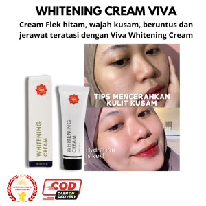 Viva Premium Whitening Cream Pencerah & Penghilang Flek Pencerah Wajah Travel Size Bebas Jerawat POM