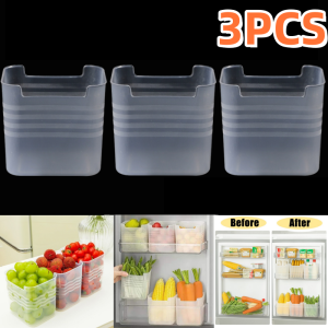 3Pcs Fridge Storage Box Vegetable Fruit Snacks Egg Clear Food Fresh-keeping Box Refrigerator Organizer Box Food Vegetable Sorting Kitchen Multifunctional Box Kitchen Food Container Universal Storage Box