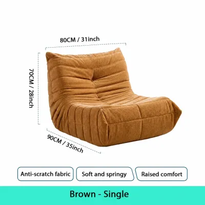 Zeen Lazy Sofa Single Sofa Caterpillar Lazy Sofa Reclining Bedroom Balcony Sofa Bed Small Apartment Living Room Leisure Chair Reclining Can Sleep