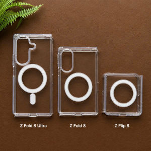 Ốp lưng Samsung Galaxy Z Fold 8 Z Fold 8 Ultra Z Flip 8 Nam Châm HỖ TRỢ SẠC Không Dây trong suốt