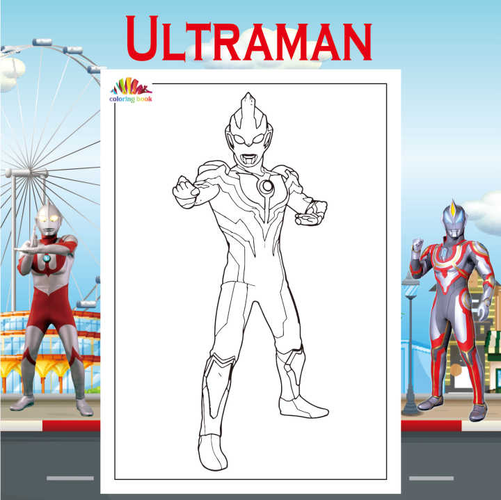 KERTAS MEWARNAI / KERTAS GAMBAR / COLORING / ULTRAMAN | Lazada Indonesia