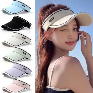 NOBLELUX Breathable Women Sun Hat Elastic Adjustable Wide Brim Empty Top Cap Fashionable UV Protection Beach Hat Summer Outdoor