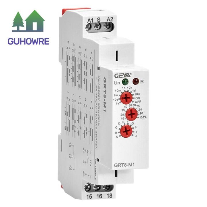 【eryu01】GEYA GRT8-M1 on Off Time Delay Relay 16A AC/DC12V-240V ...