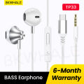 BKWHALE TP33 Type-C In Ear Earphones 3.5mm Digital chip Earphone with Mic Volume Surround Sound. 