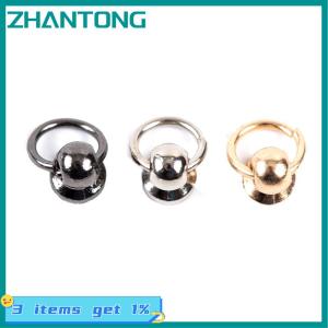ZHANTONG 10pcs 8mm Metal button O Ring STUD screwback CRAFT กระเป๋าโทรศัพท์สกรูเล็บ