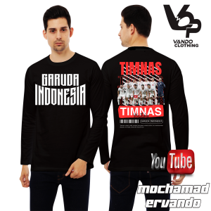 Kaos Timnas Indonesia 2024 Tshirt Distro Viral Lengan Panjang Terbaru Pria Wanita Depan Belakang
