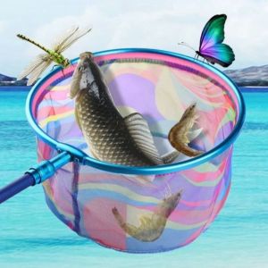 GONGL Portable Pocket Fish Dip Net Corrosion-resistant Aluminium Alloy Dip Net Poles Sturdy Catching Bugs Butterfly Nets Insect