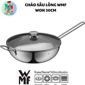 Chảo chiên xào sâu lòng WMF Wok 30cm Cromargan nội địa Đức cao cấp sang trọng