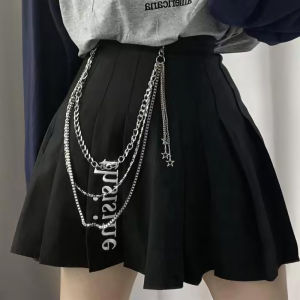 Fashion Punk Metal Pants Chain Hip Hop Waist Chain Cross Pendant Jeans Chain Men Women Accessories Gifts