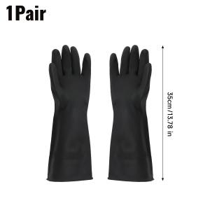 Heavy Duty Long Rubber Gloves / Acid Alkali Resistant Protective Gloves / for Chemical Industry Cars / Anti-slip Garden Gloves