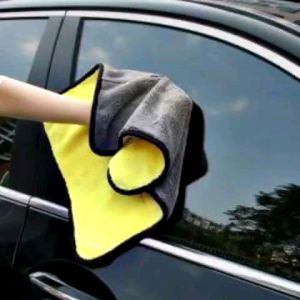LEBIH TEBAL !! Kain lap microfiber untuk mobil dan motor - 500 GSM ukuran besar & Ada 2 sisi bulu halus dan tebal