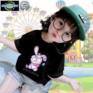 ANCIN T-Shirt for Kids Girls 10 to 12 Rabbit Print Cotton T-Shirt Multiple Colors and Sizes | KG2248