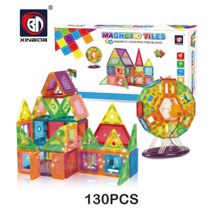130pcs 3D Window Building Blocks playset. Strong Tiles