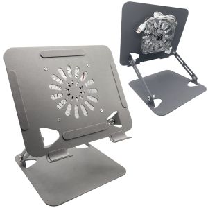 360° Rotating Laptop Stand Adjustable Laptop Holder Laptop Radiator Cooling Base Metal Laptop Non-Slip Monitor Lifter Laptop Riser Height Adjustable Foldable Tablet Stand For Home Office And Travel Compatible With 10-17 Inches For Dj Laptop Stand