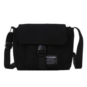 กระเป๋าสะพายผ้าแคนวาส สีพื้น เรียบเก๋ ใส่ได้ทุกวัน