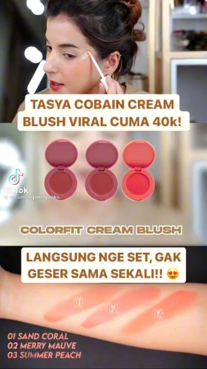 Wardah Colorfit Cream Blush || Blush on Cream
