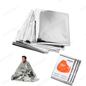 Emergency Blanket Camping Outdoor Safety Keep Warm Wind Proof First Aid Rescue Kecermasan Thermal Survival Kit 户外求生保温毯