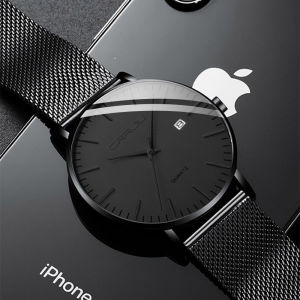 CRRJU Jam Tangan Pria Tahan Air Kuarsa Ultra Tipis Kasual Slim Mesh Steel Jam Tangan Olahraga (2172)