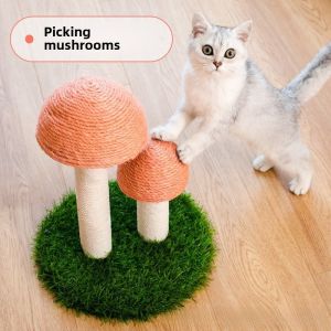[SG]🚚 Mushroom Cat Scratching Post Cat Climbing Frame Sisal Wrapped Cat Tree Teasing Cat Wand Cat Toy