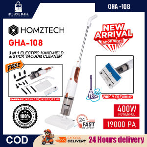 Homztech GHA-108 Vacuum Cleaner 19000Pa Powerful Suction 400W Lightweight Pembersih Vakum Rumah