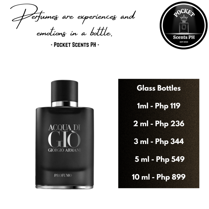 PSPH Giorgio Armani Acqua Di Gio ADG Profumo Parfum 1ml 2ml