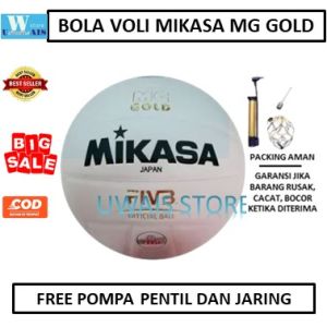 Bola Voli Mikasa MG Gold OriginaI - Bola Volly Mikasa OriginaI MG Gold - Bola Voli Mikasa Dewasa Latihan - Bola Voli Murah Empuk Berkualitas