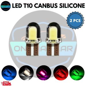 [2PCS] LED T10 194 168 W5W COB 8SMD CANBUS Silicone Bright White License Light Bulbs 12V
