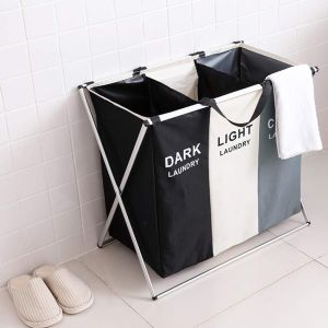 【 Free Bag 】Large Folding laundry basket dirty clothes storage basket Waterproof dirty clothes basket With Stand