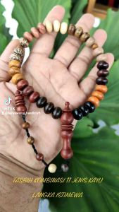 tasbih kombinasi 11 kayu langka istimewa bertuah setigi kalimosodo dewa Ndaru galih asem galih nagasari secang Johar kemuning kelor hitam kelor emas liwung macan