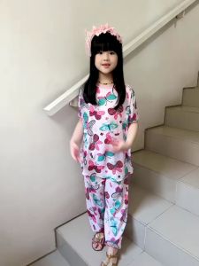 Piyama Anak Perempuan Glamoas Baju Tidur Setelan Rayon Anak Pajamas