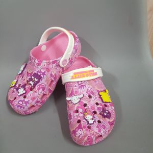 (Tặng 10 Sticker)Dép Sục Crocs Classic Kitty Màu Hồng+Mix Sẵn Sticker Cho Bé Gái. Hàng Xuất Cao Cấp. Nhựa Không Mùi. Chất Mềm. Êm Chân.