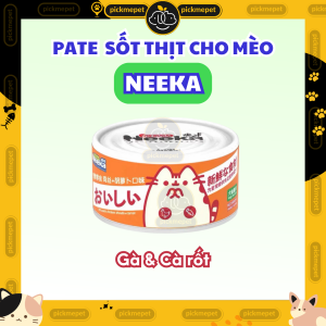 Pate Mèo Neeka Lon 85g Dạng Sốt Thịt Pate Neeka Cho Mèo Dạng Gravy Vị Gà Mix Rau Củ