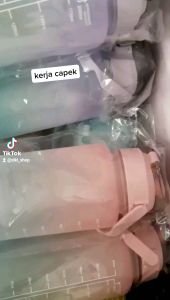 ZIKI SHOP Botol Air Minum Viral Motivasi 2L