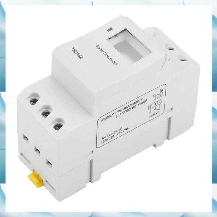 (WJRN) THC15A Digital Timer Switch Programmable Electronic Time Control ...
