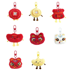 Vải nhung mềm mại Móc Khóa Búp Bê Trang Trí Xách Tay Móc treo chìa khóa Cho Cô Gái Chàng Trai Rắn Charm Gắn Túi Văn Hóa Vui Vẻ Trung Quốc món quà năm mới