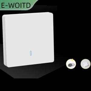 【E-WOITD】 แผงส่งสัญญาณติดผนังชนิด86สวิตช์ควบคุมระยะไกลแบบ RF ไร้สาย433MHz