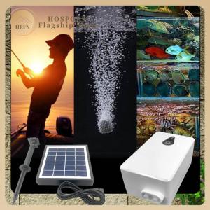 【HRFS】 6V 2W Solar Oxygen Pump Battery Powered Aquarium Oxygen Aerator Air Pump Fishing Aerator for Garden Fish Tank Outdoor Pool Pond