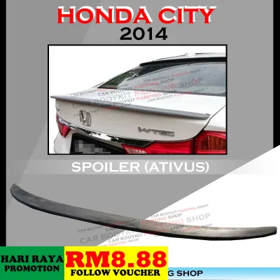 HONDA CITY 2003-2008 2009-2012 2014 SPOILER MDL GLASS SPOILER REAR BONNET LIP PU GETAH BODYKIT